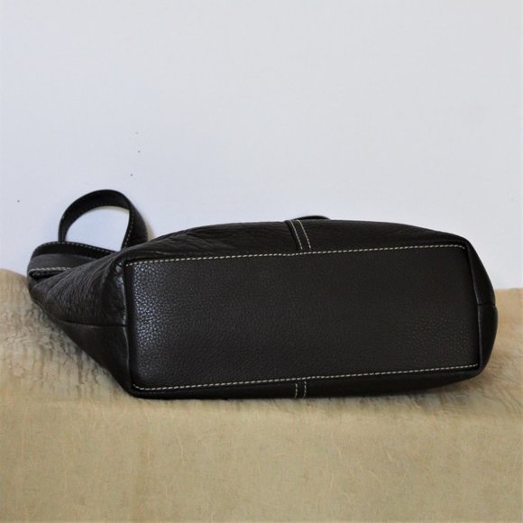 Dark Brown Leather Medium Tote - Picture 8 of 9